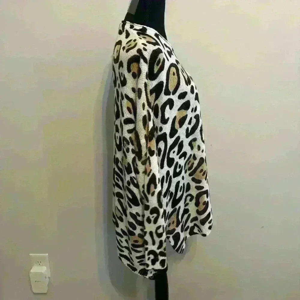 Show Me Your Mumu Animul Bonfire Sweater Leopard Cheetah Animal Print Size Small - Picture 4 of 9